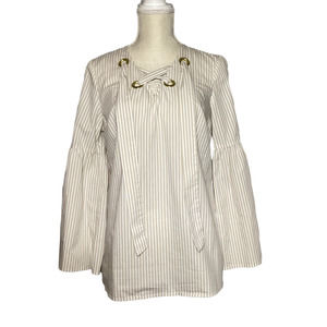 Michael Michael Kors bell sleeve, striped top size small
